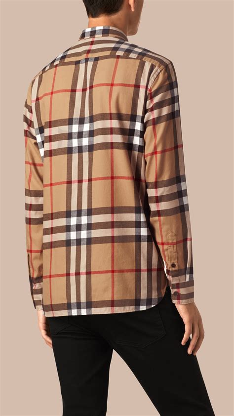 burberry mandarin collar shirt|burberry flannel shirt men's.